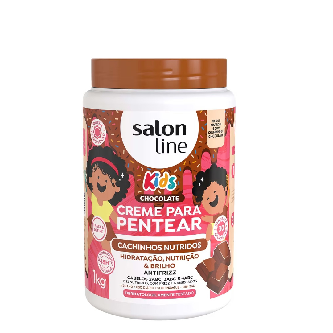 Salon Line creme de pentear kids cachinhos nutridos chocolate