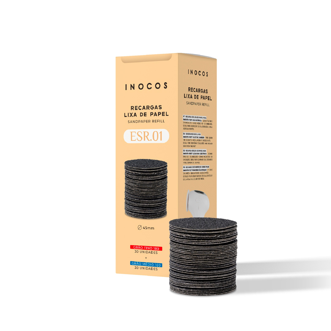 Inocos recargas lixa de papel para lima elétrica pedicure