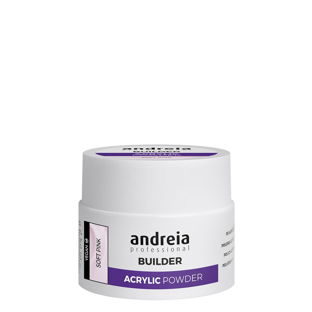 Andreia pó de acrílico para construção de unhas rosa leitoso