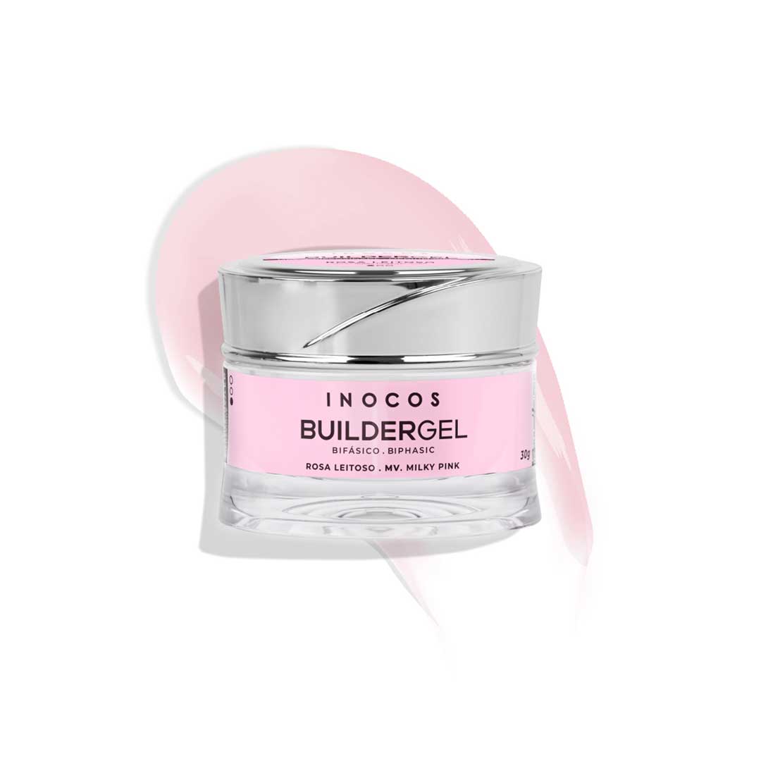 Inocos gel construção de unhas de gel média viscosidade rosa leitoso intenso