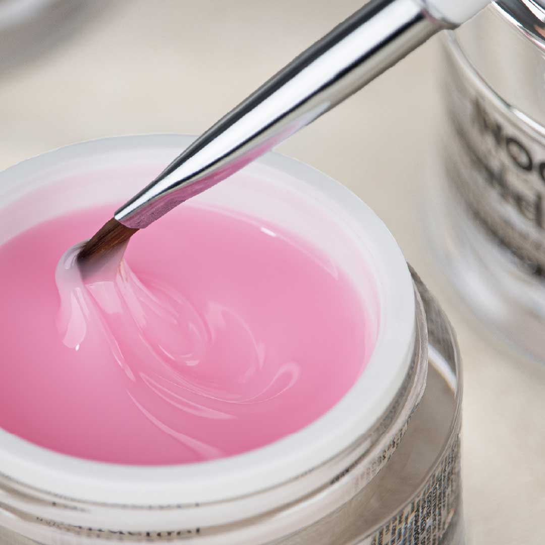 Inocos gel construção de unhas de gel média viscosidade rosa leitoso intenso