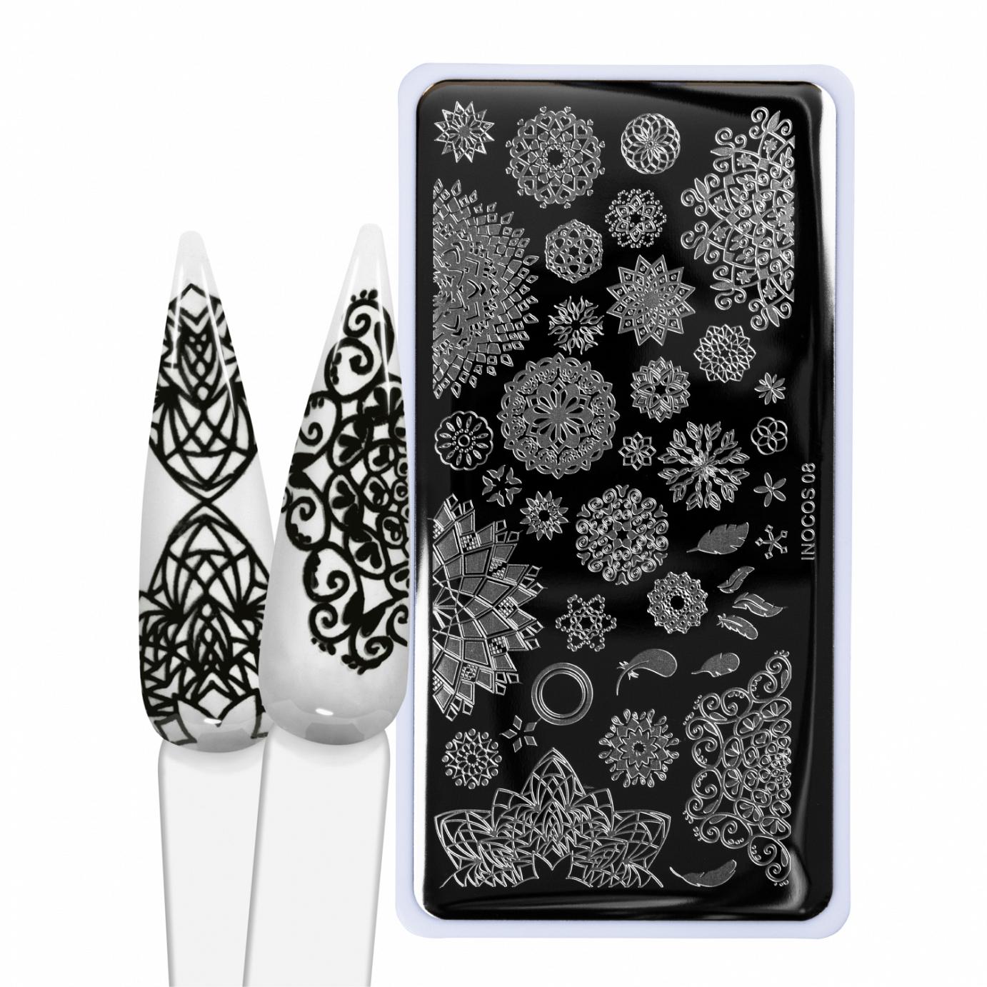 Inocos Stamping placa de carimbos para unhas 08 mandala