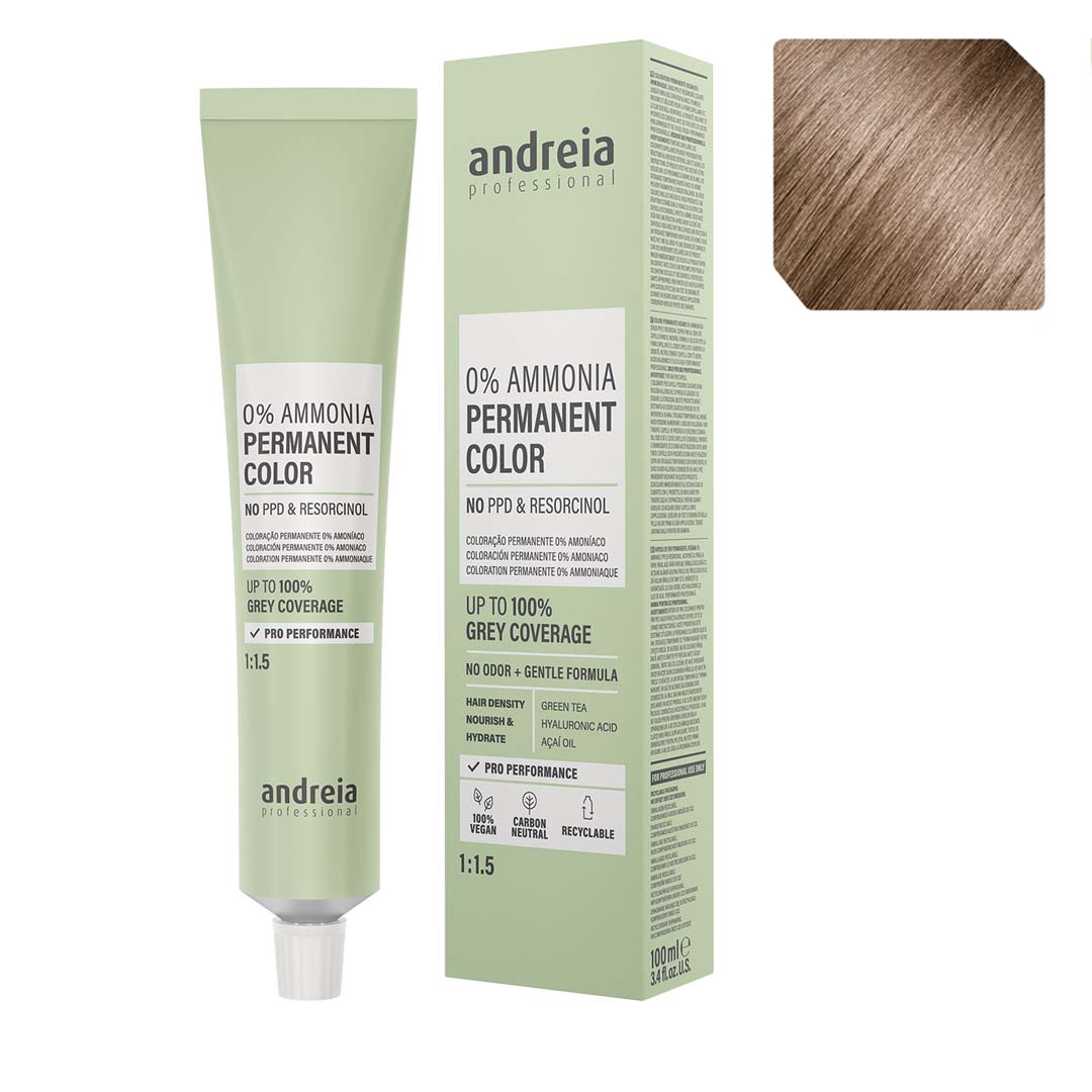 Andreia Vegan 0% Ammonia coloração permanente nº 8.0