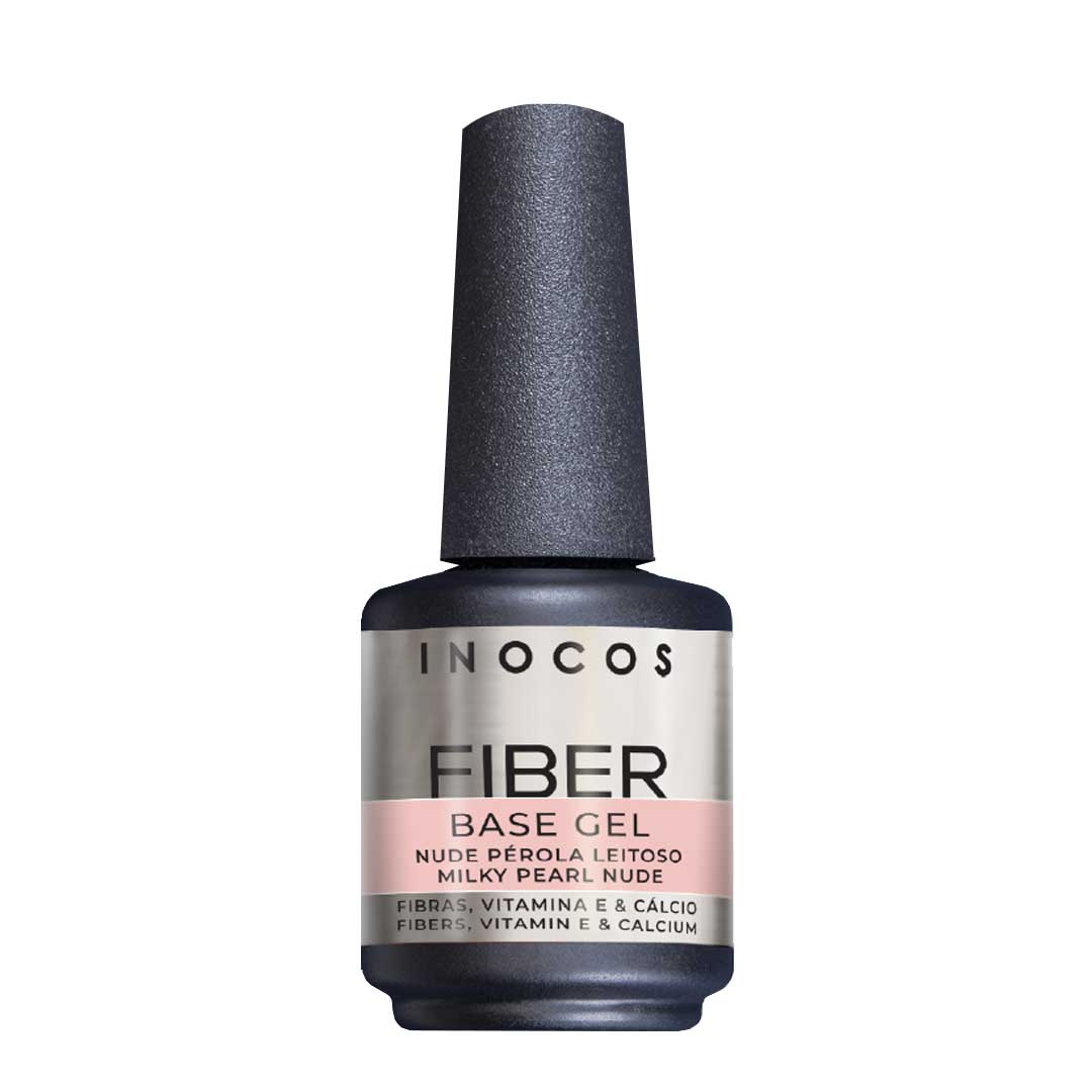 Inocos fiber base gel nude pérola leitoso