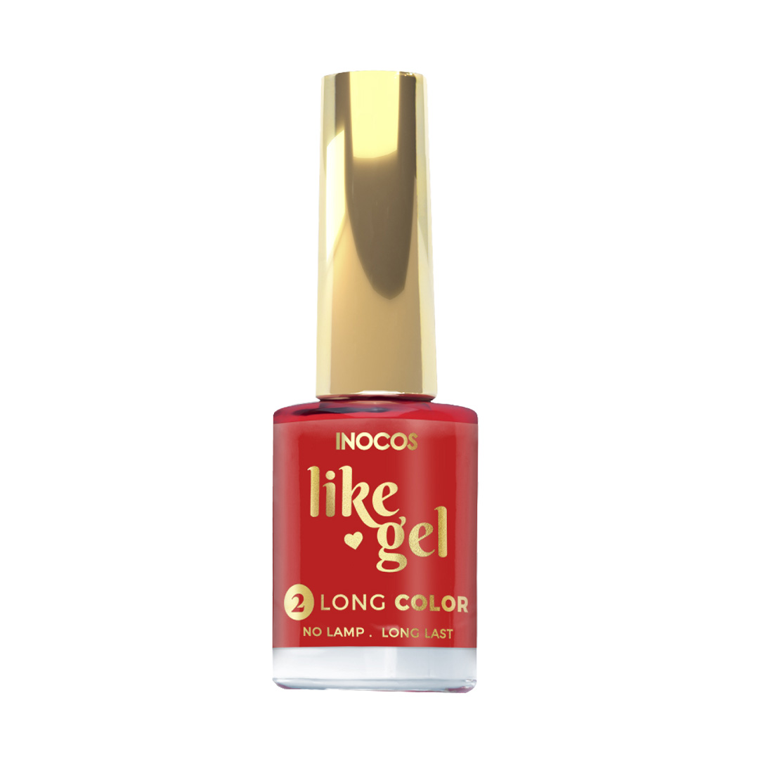 Inocos Like Gel verniz de unhas efeito gel 156 vermelho sonho