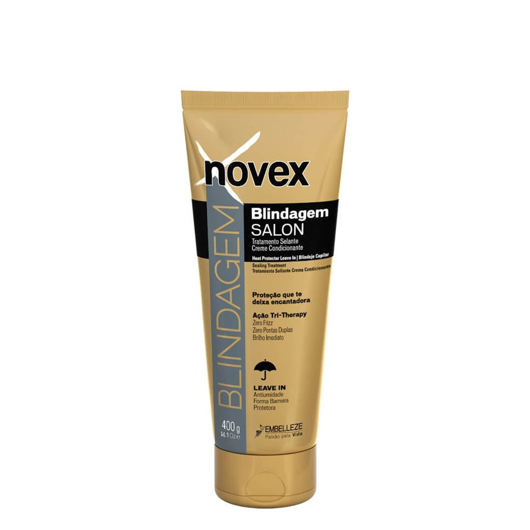 Novex Blindagem Capilar Gold protetor térmico tripla ação