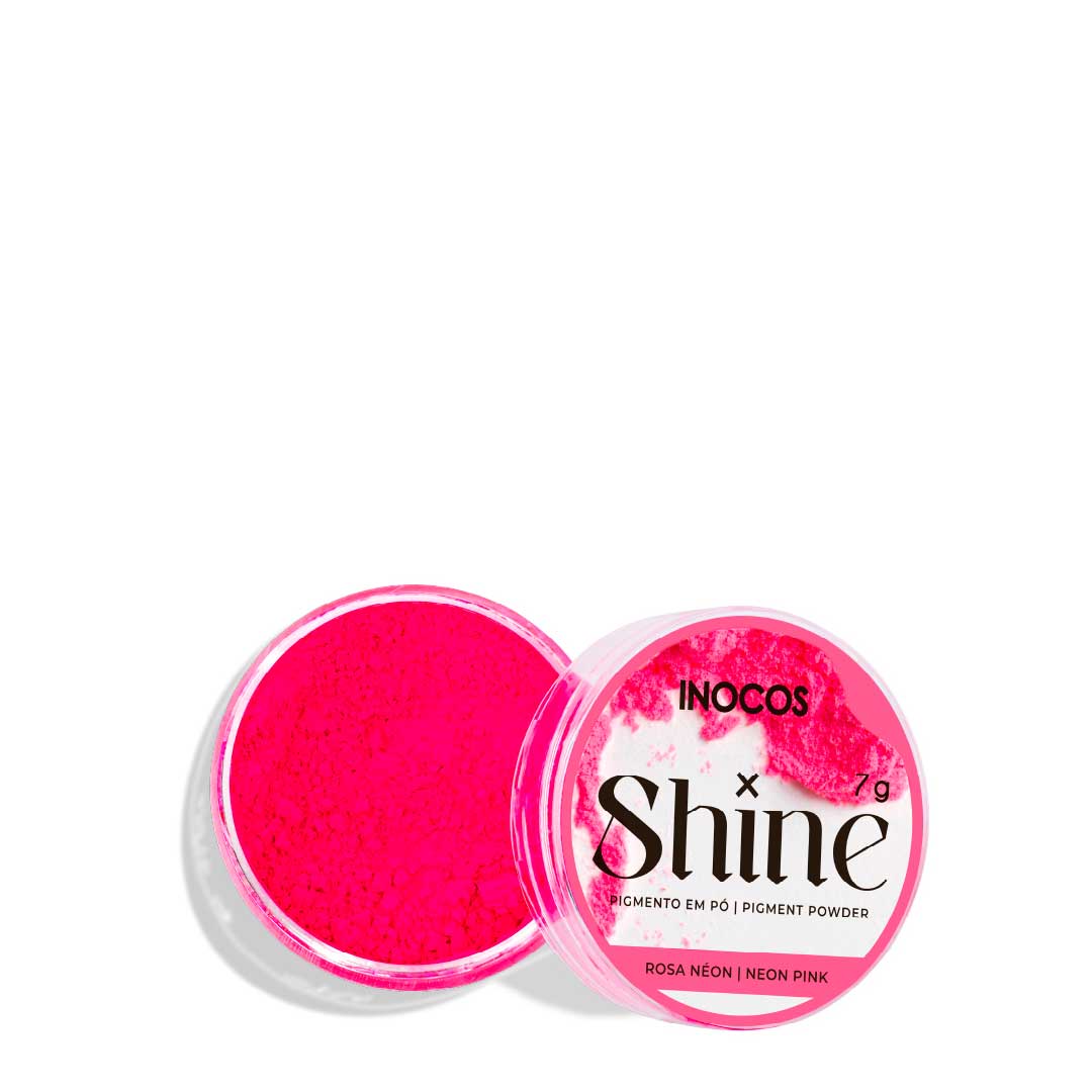 Inocos pigmento em pó rosa néon