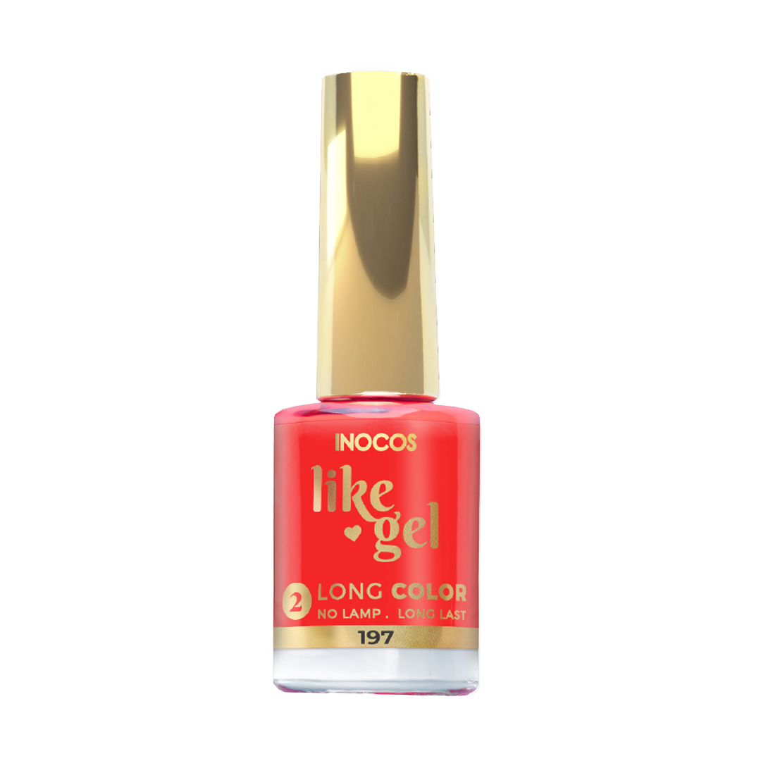 Inocos Like Gel verniz de unhas efeito gel 197 vermelho chili