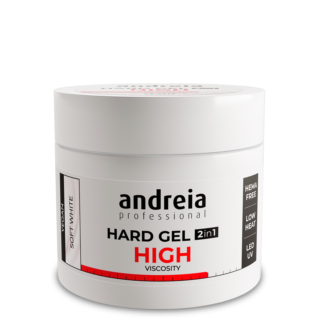 Andreia Hard Gel de construção de unhas alta viscosidade soft white