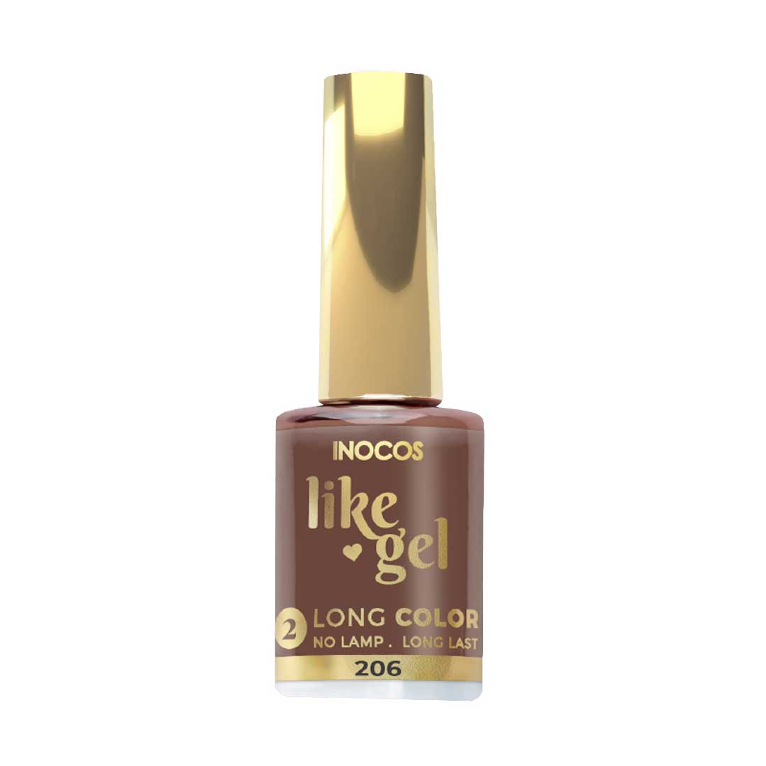 Inocos Like Gel verniz de unhas efeito gel natura lovers t.e. castanho peca 206