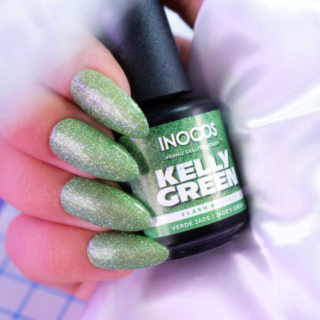 Inocos verniz gel Flash Back 80s kelly green FB3