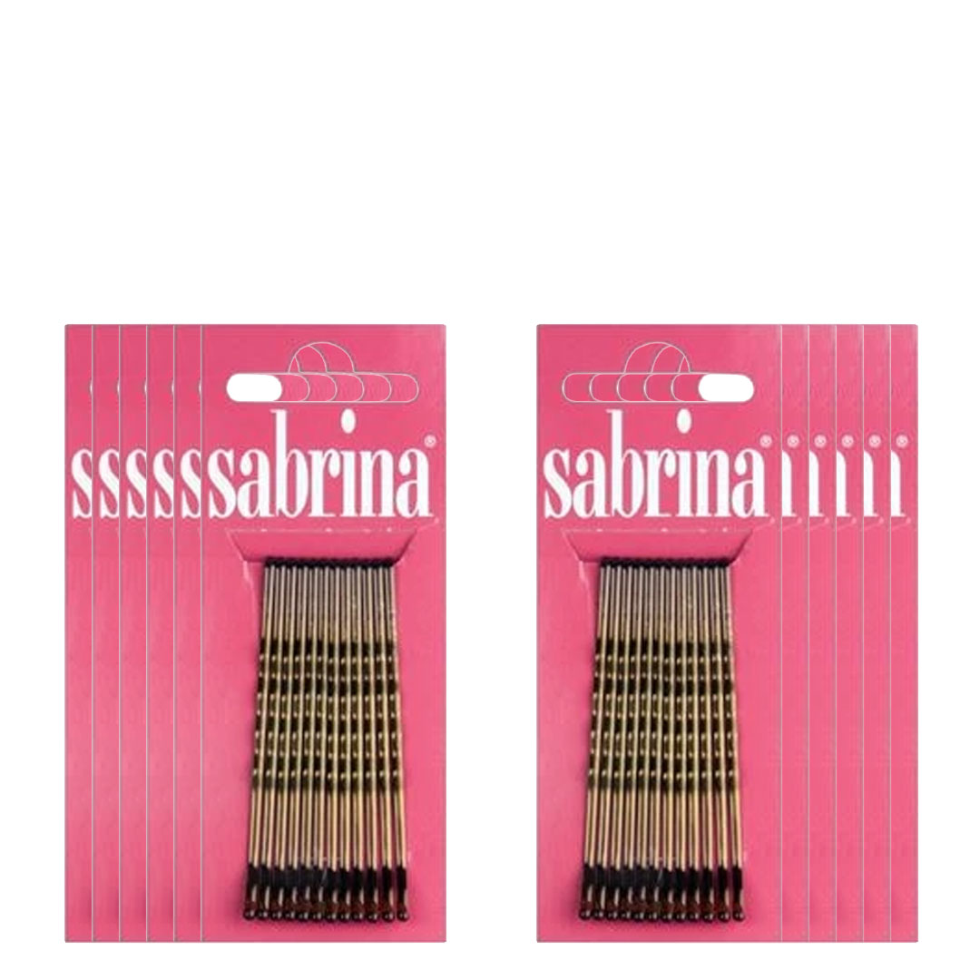 Sabrina travessão frizete castanho grande 12 sachet com 12un