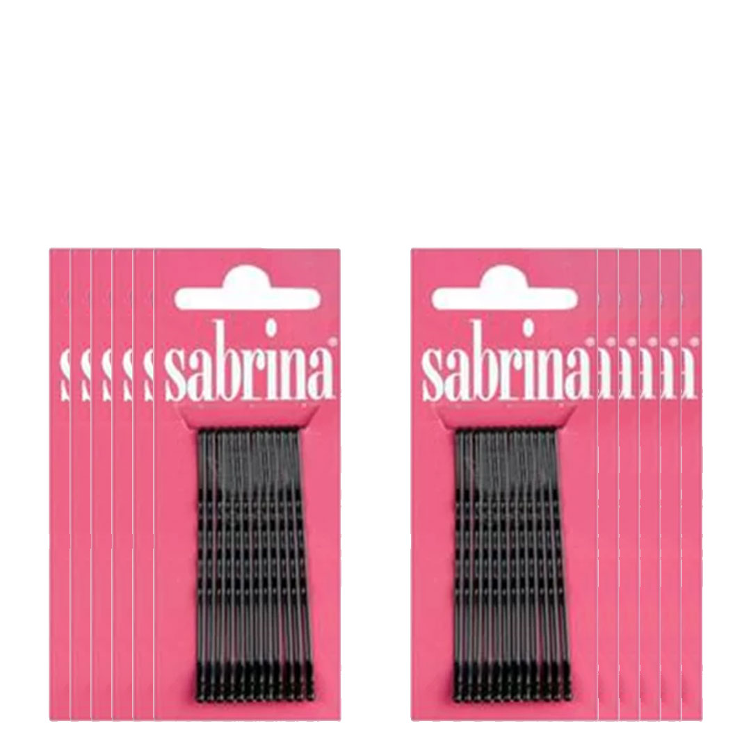 Sabrina travessão frizete preto grande 12 sachet com 12un