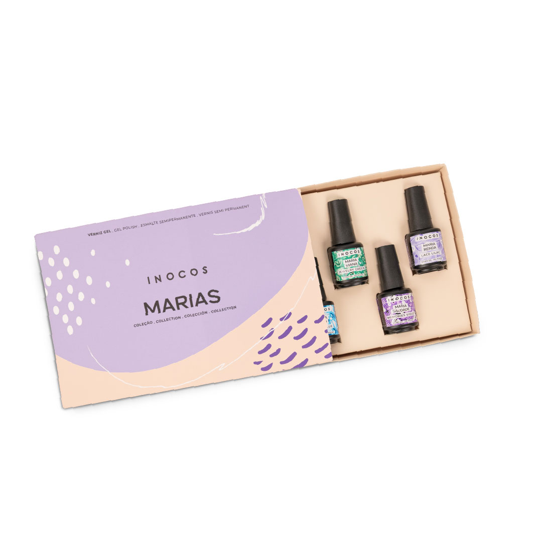 Inocos verniz gel presskit coleção Marias