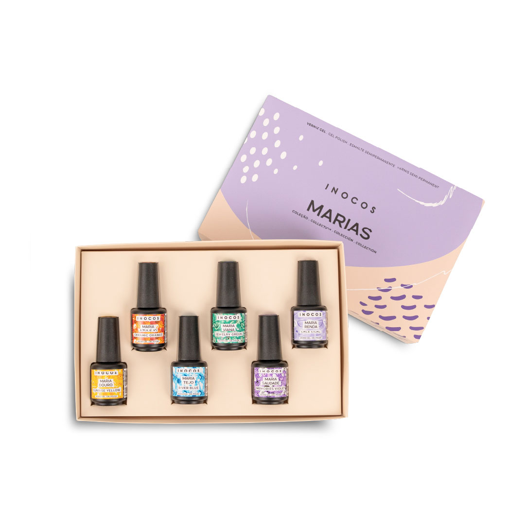 Inocos verniz gel presskit coleção Marias