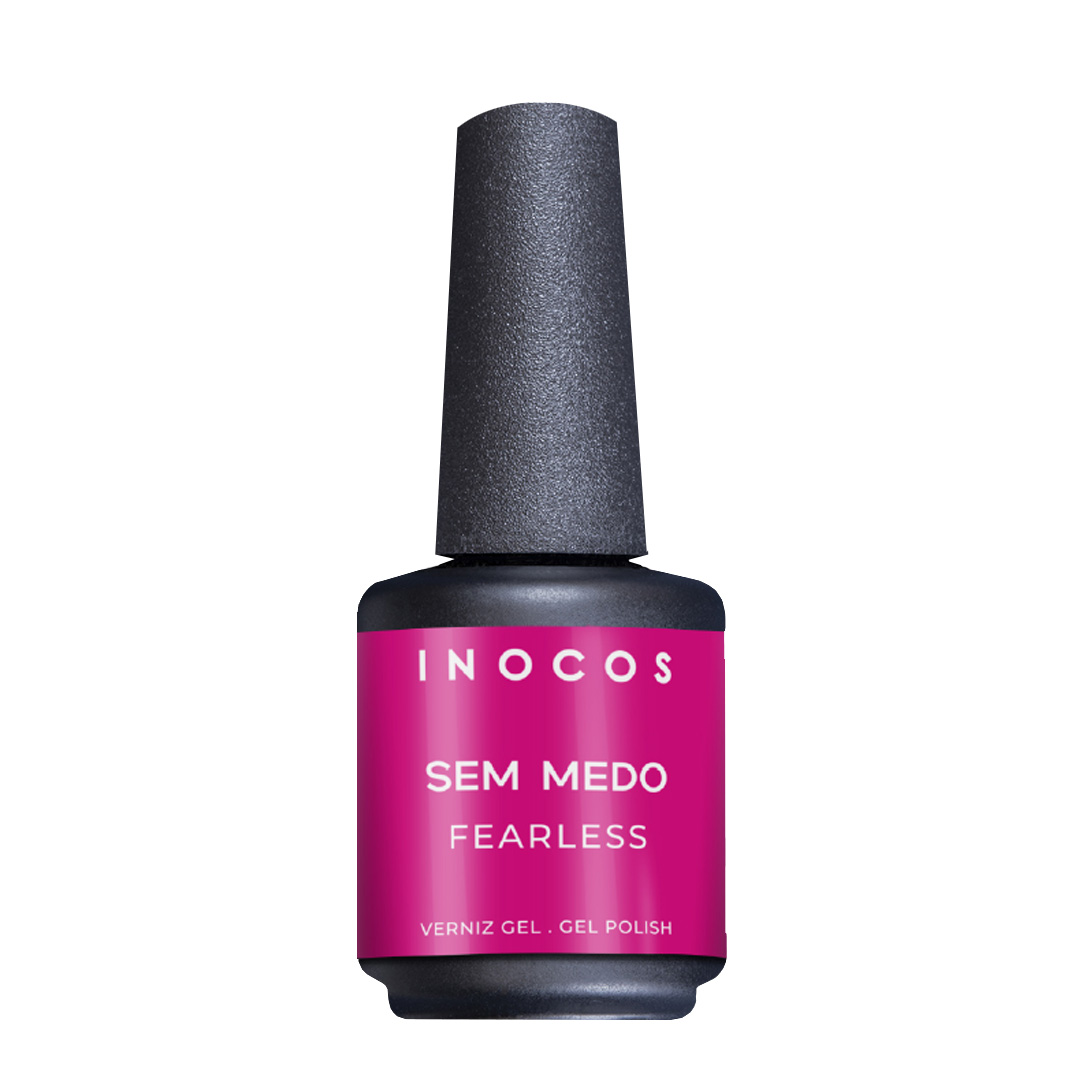 Inocos verniz gel Atitude Rosa GP485 sem medo