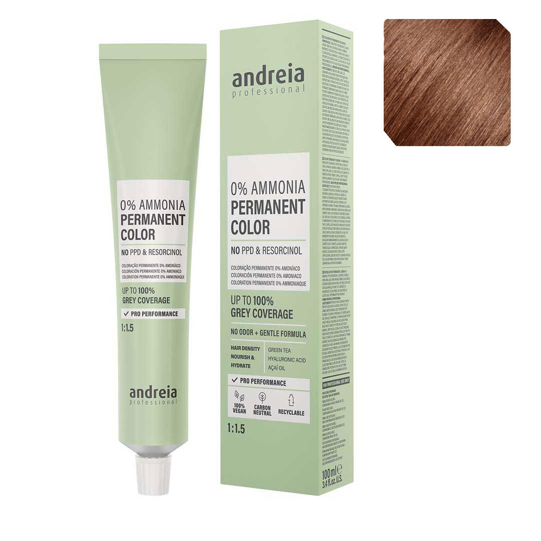 Andreia Vegan 0% Ammonia coloração permanente nº 7.35