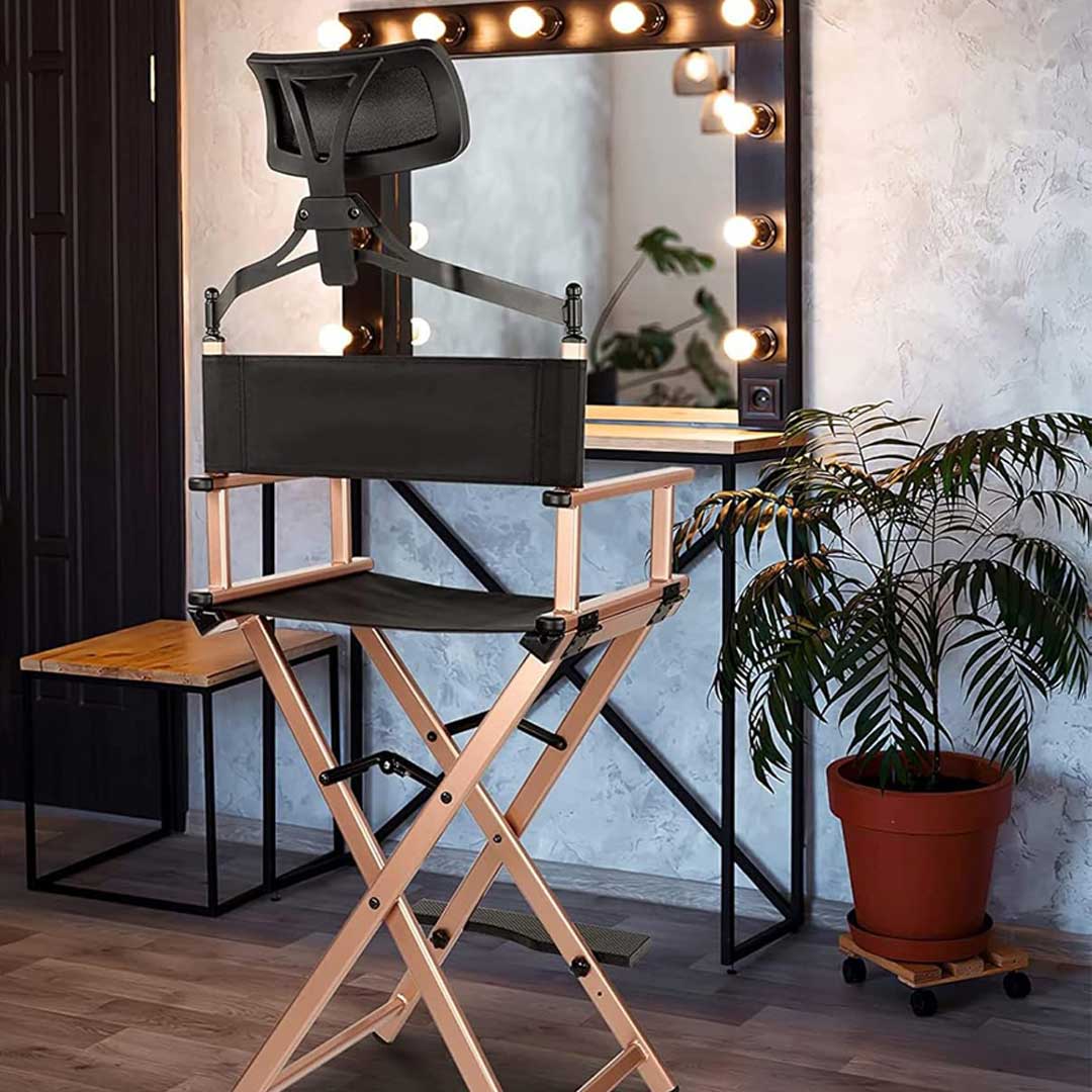 Lookimport cadeira de maquilhagem com suporte cabeça - rose gold