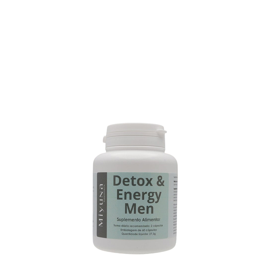 Miyuna suplemento detox & energy men cx 60 cápsulas