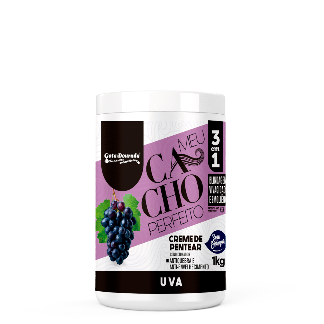 Gota Dourada Meu Cacho Perfeito creme pentear uva