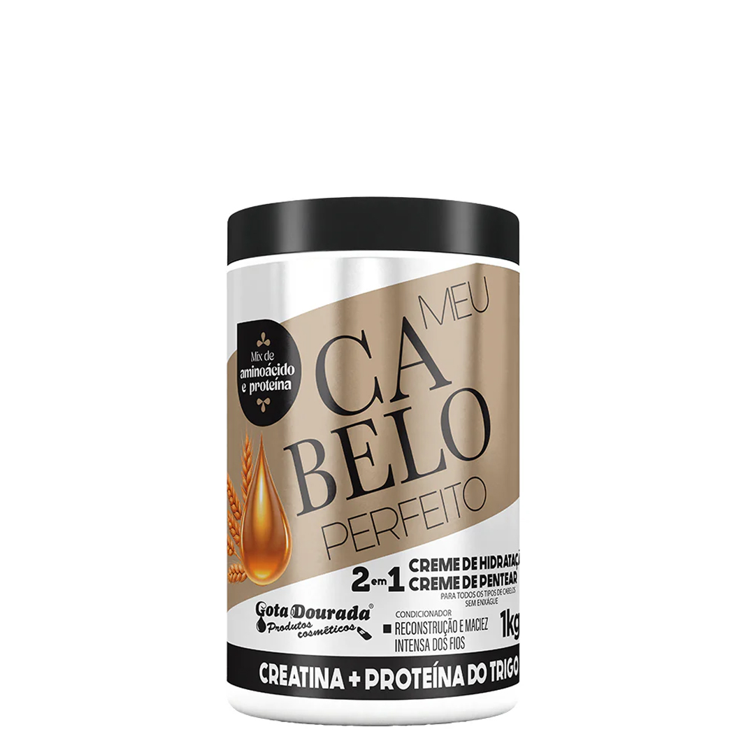 Gota Dourada Meu Cabelo Perfeito creme+máscara 2 em 1 creatina