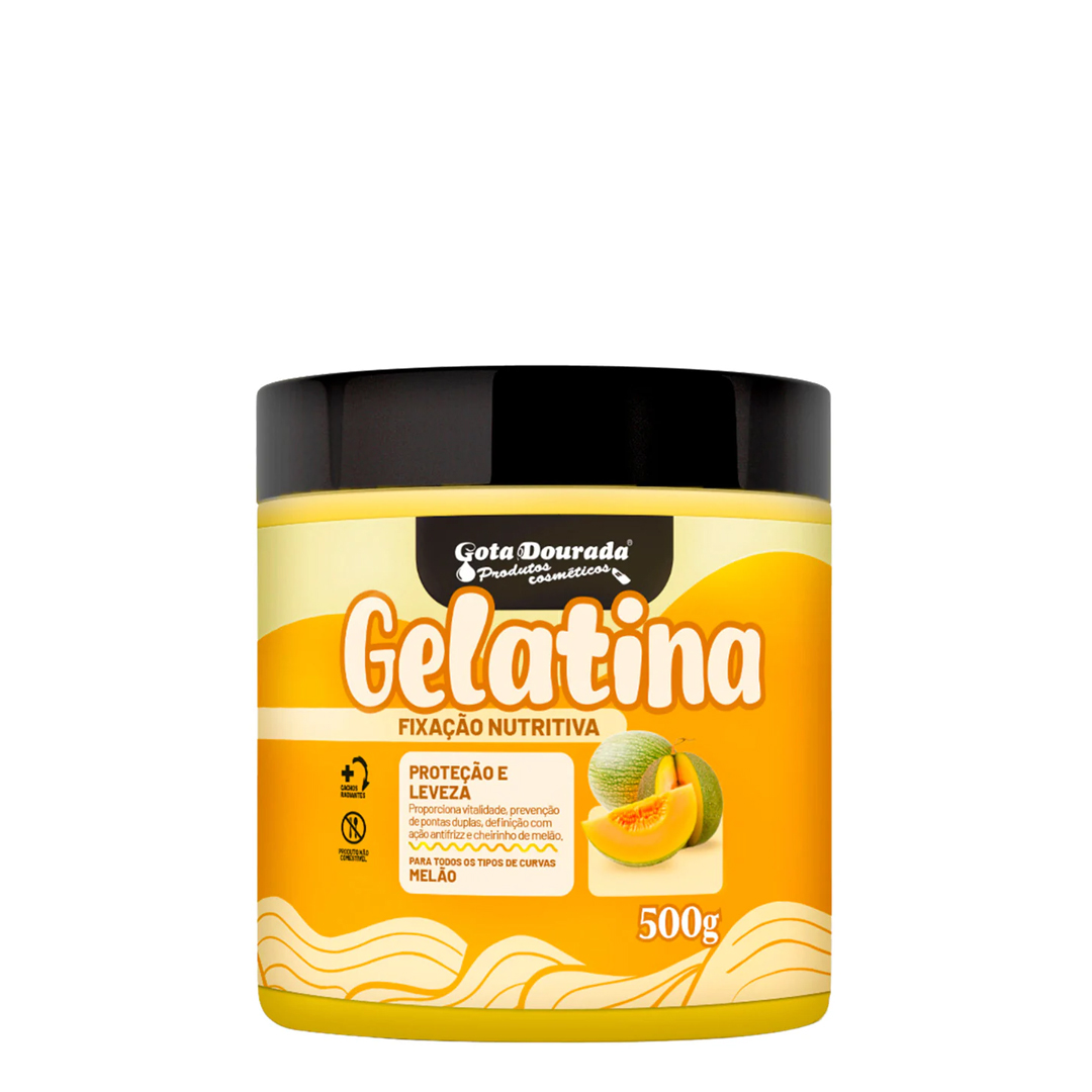 Gota Dourada Gelatina de melão fixação nutritiva