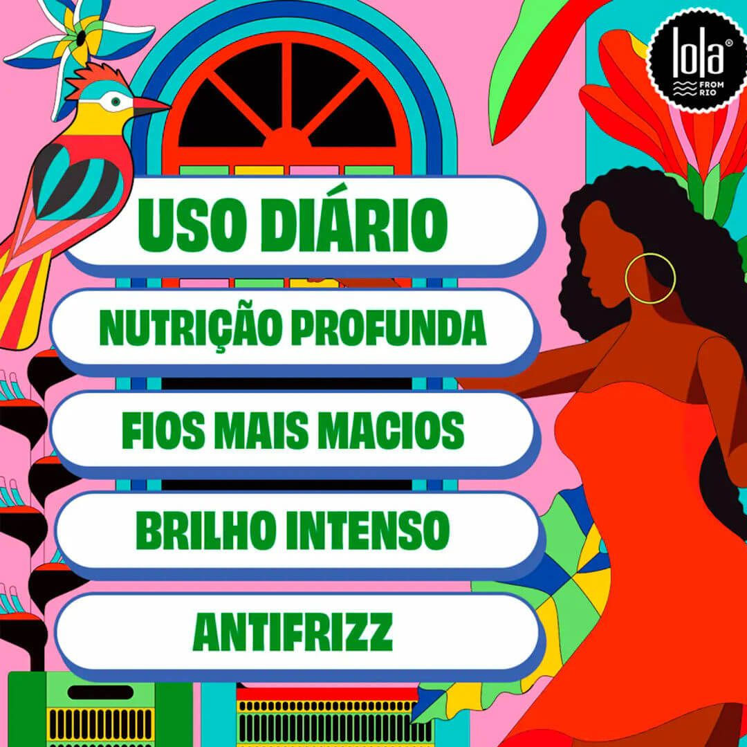 Lola Bossa crespos e cachos champô nutritivo