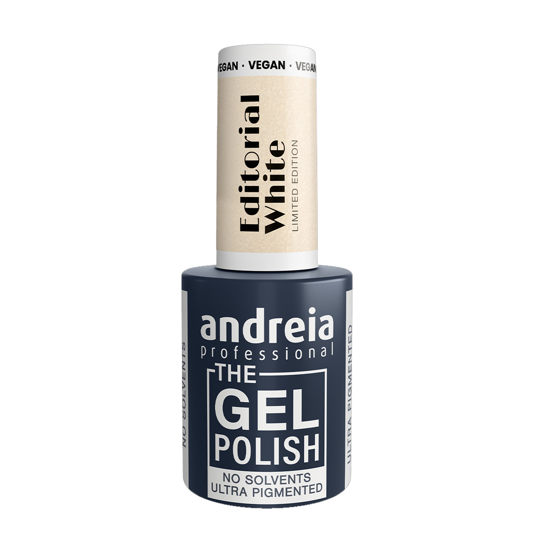 Andreia verniz gel Editorial White EW3 - Branco Metalizado