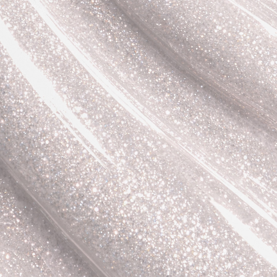 Andreia verniz gel Editorial White EW6 - Glitter Branco e Prata