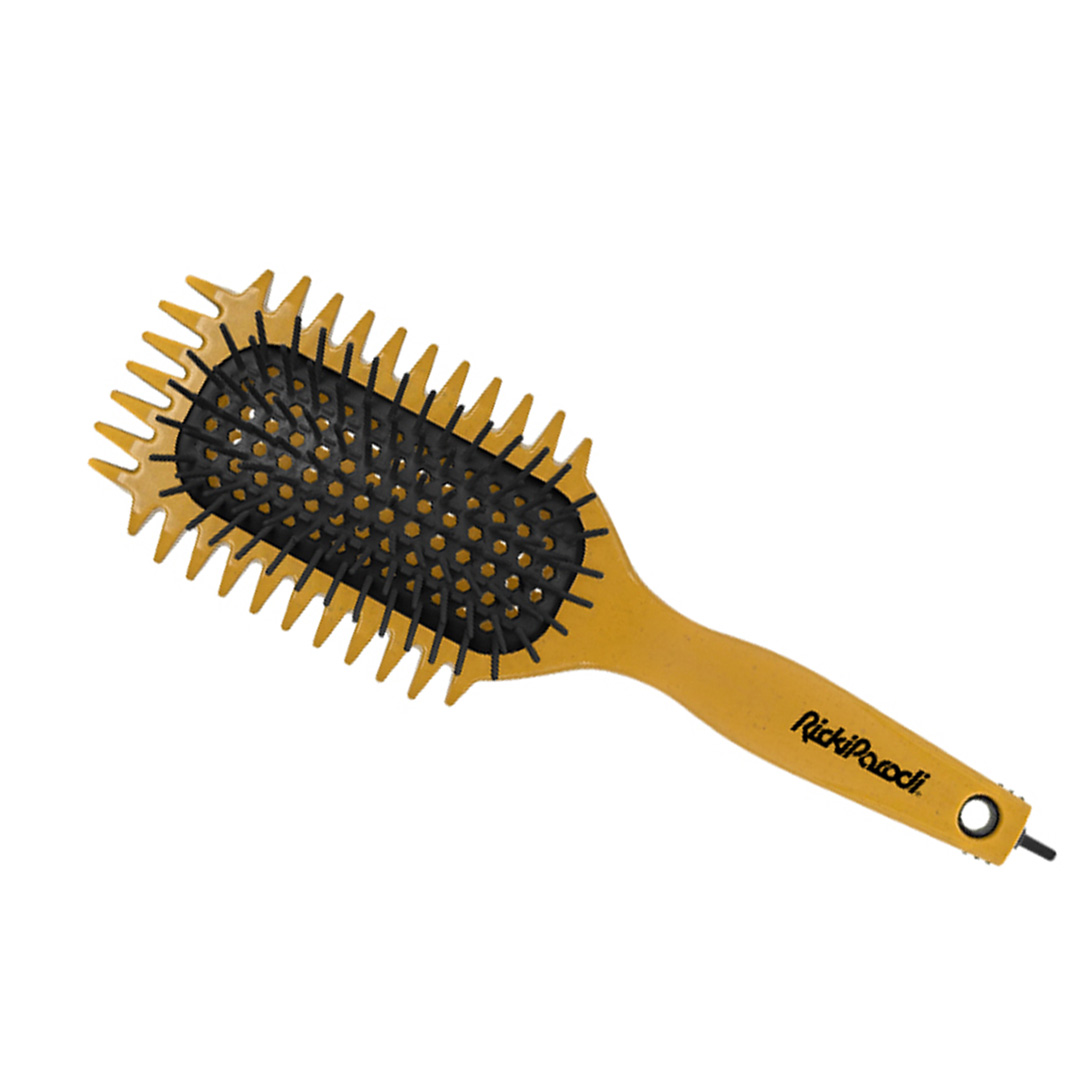 Rickiparodi Escova cabelo desembaraçadora curly rectangular larga