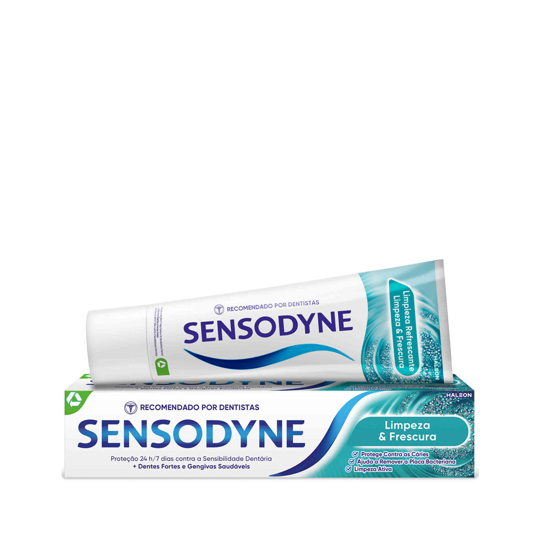 Sensodyne pasta dos dentes limpeza avançada e frescura intensa