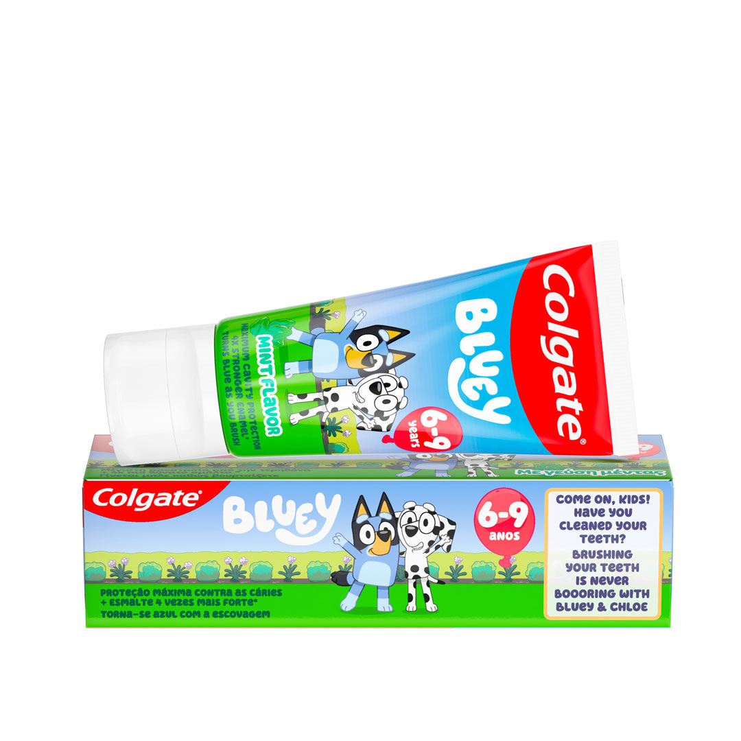 Colgate pasta de dentes criança Bluey 6 a 9 anos