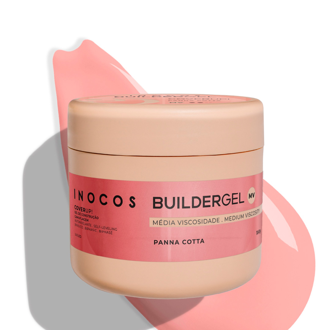 Inocos gel construção de unhas de gel média viscosidade cover up panna cotta