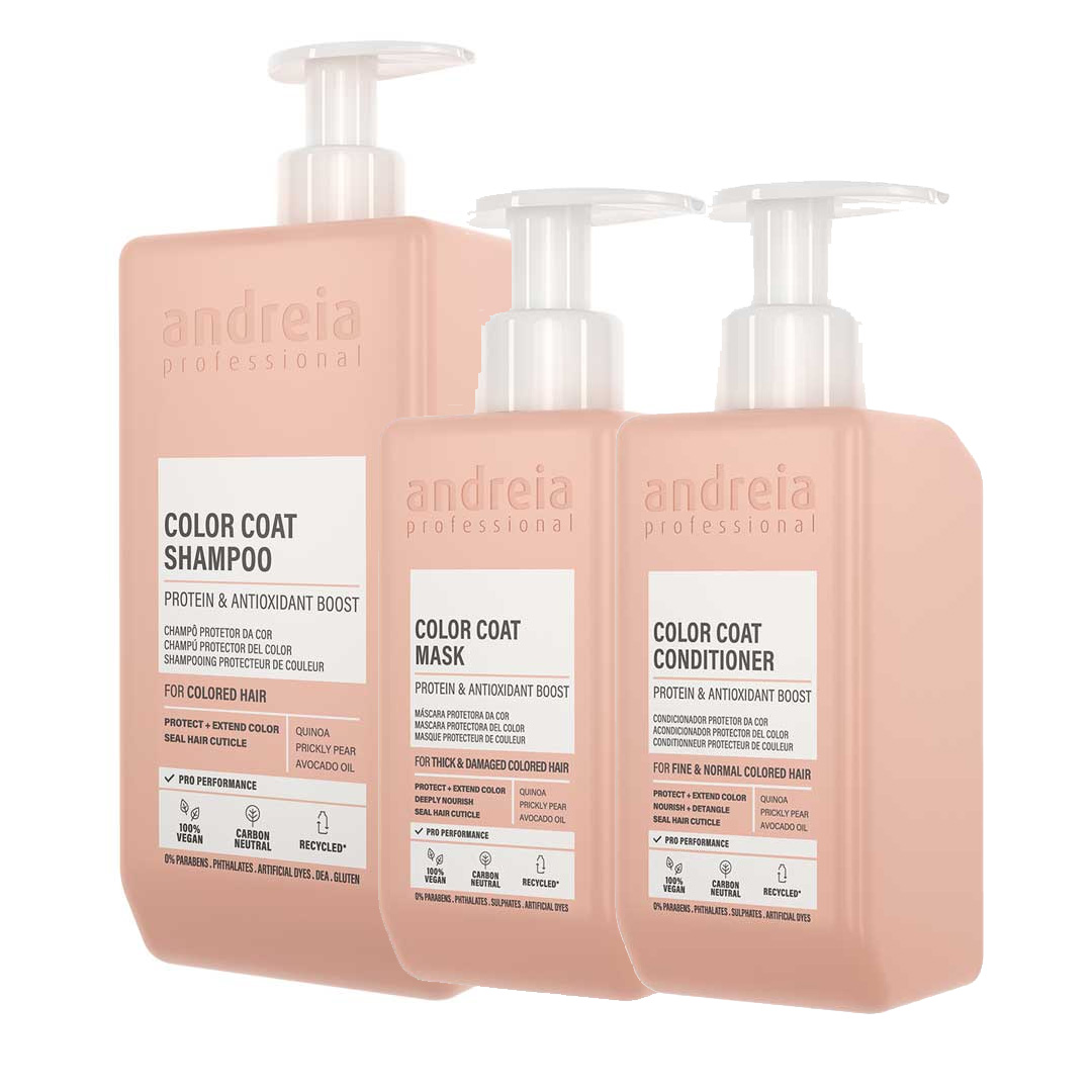Andreia Vegan Color Coat champô+mascara oferta condicionador