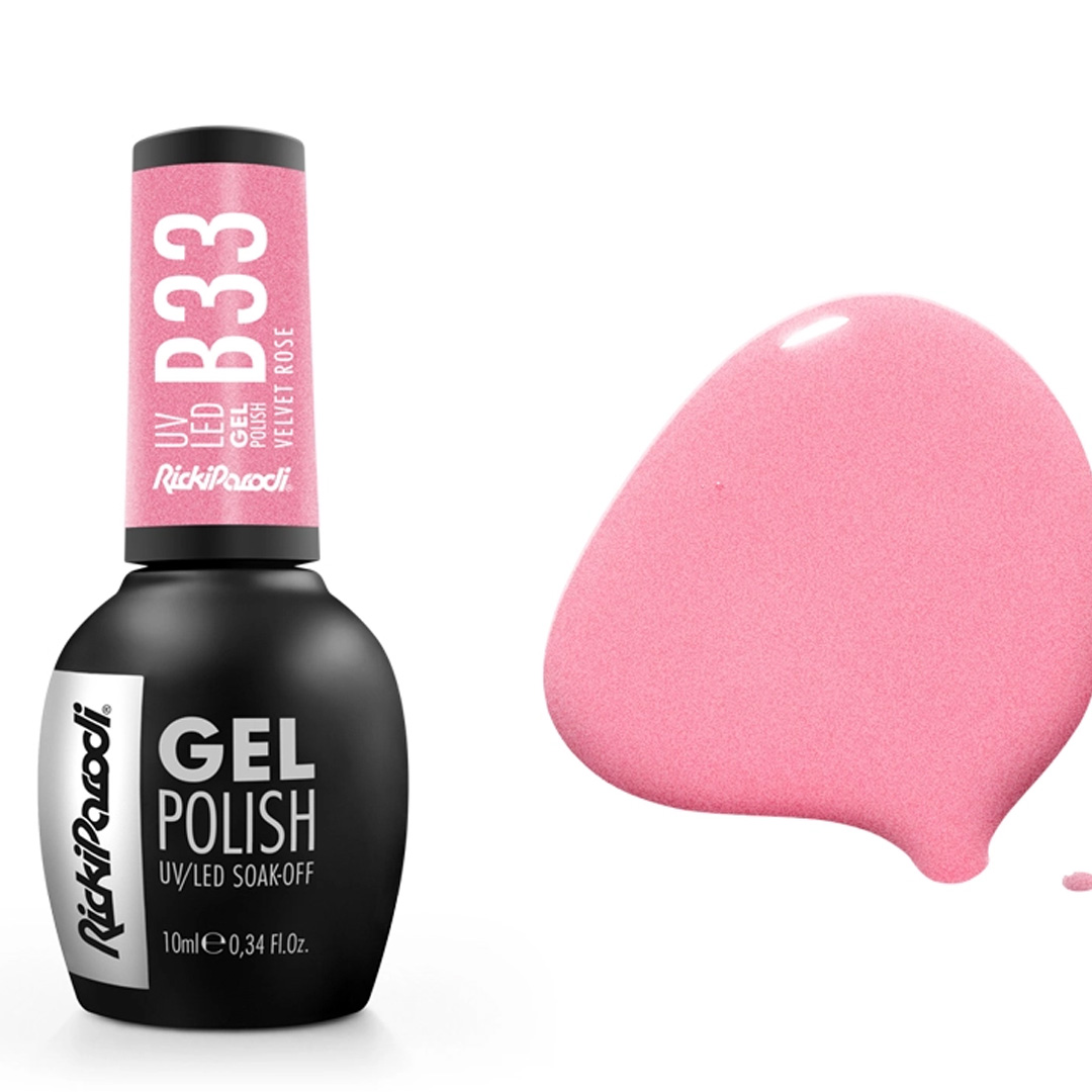 Rickiparodi verniz de unhas de gel B33 Velvet Rose
