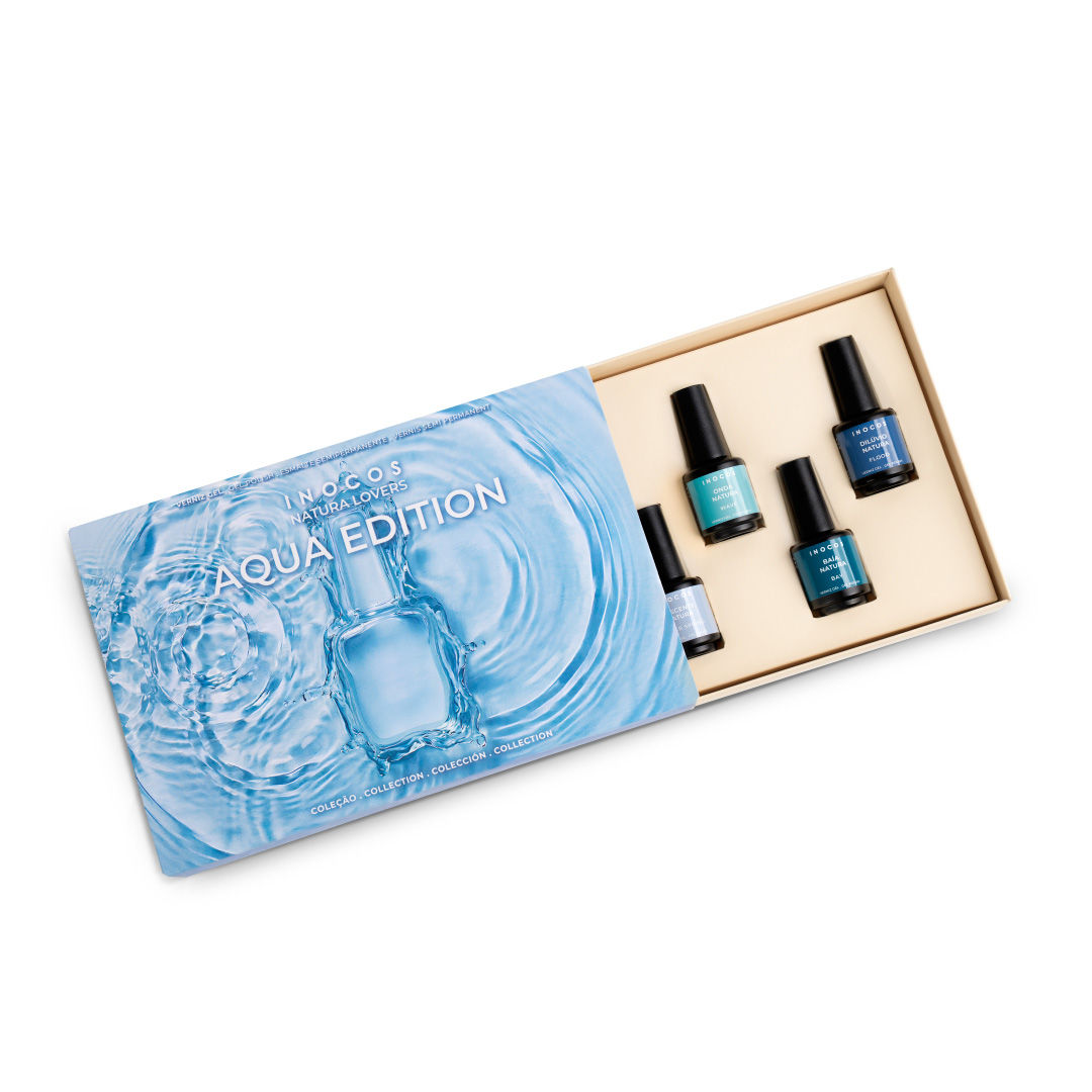 Inocos verniz gel coleção Natura Lovers Aqua Edition presskit
