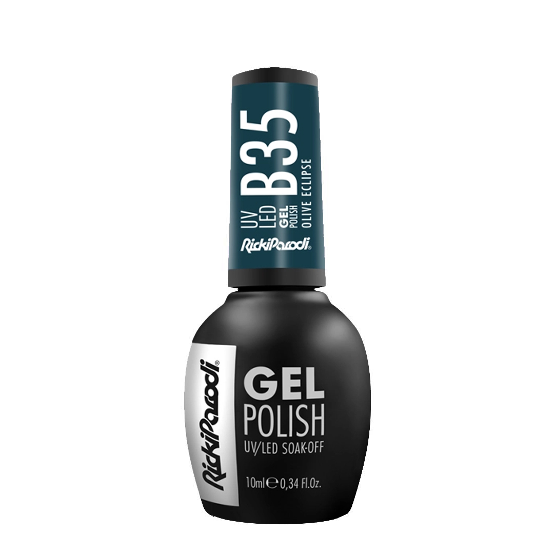 Rickiparodi verniz de unhas de gel B35 Olive Eclipse