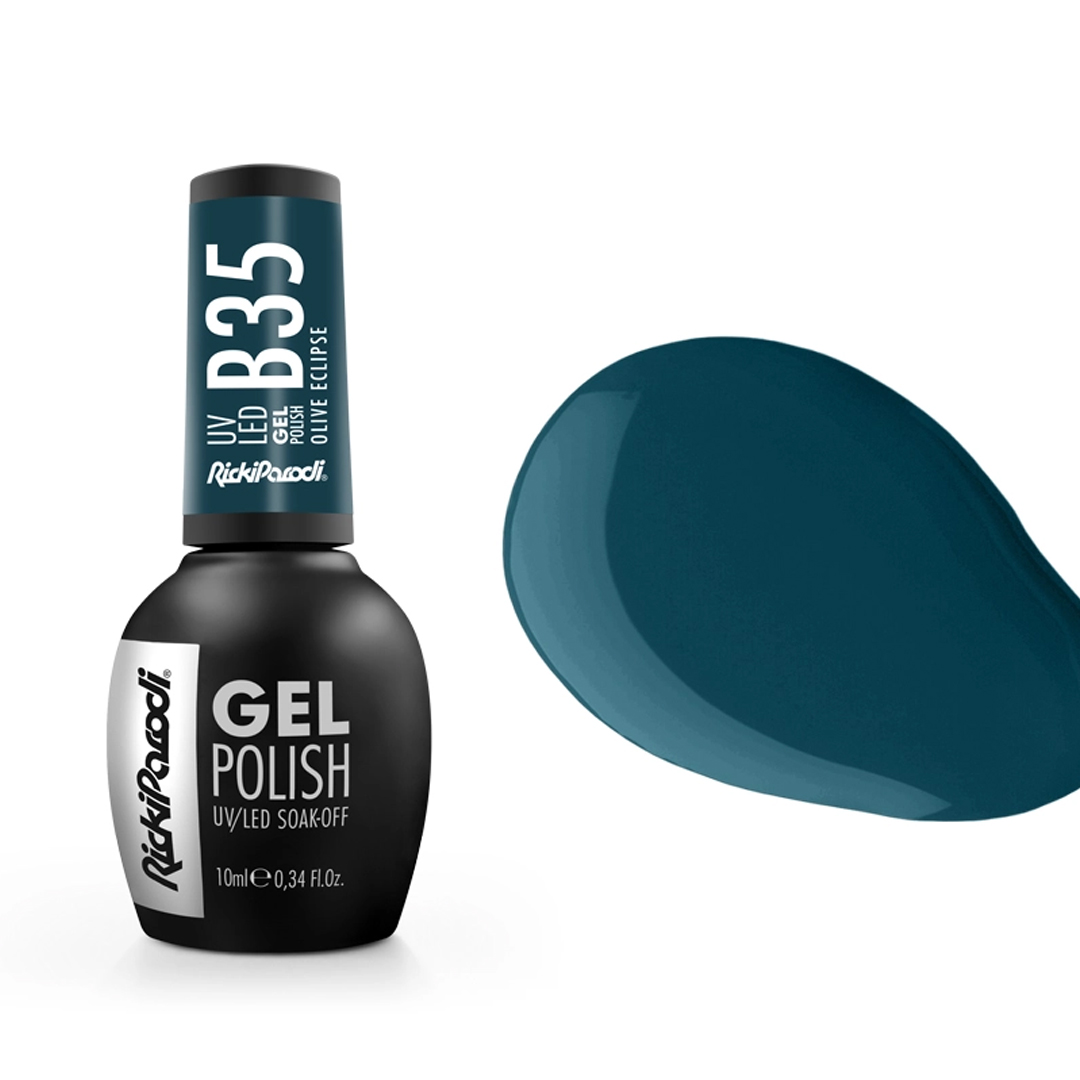 Rickiparodi verniz de unhas de gel B35 Olive Eclipse