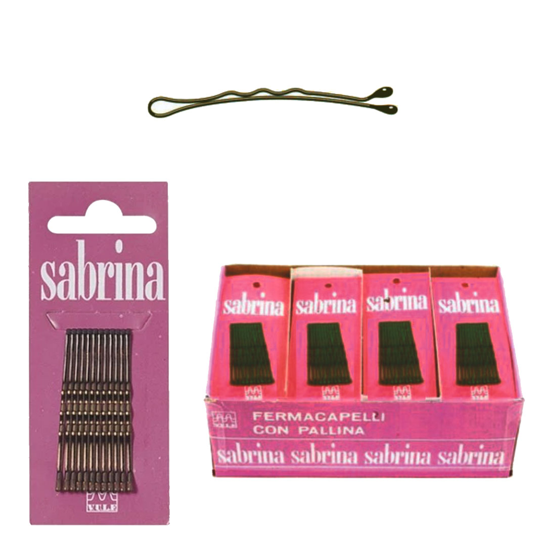 Sabrina travessão frizete castanho pequeno 1 caixa com 72 sachet de 12un