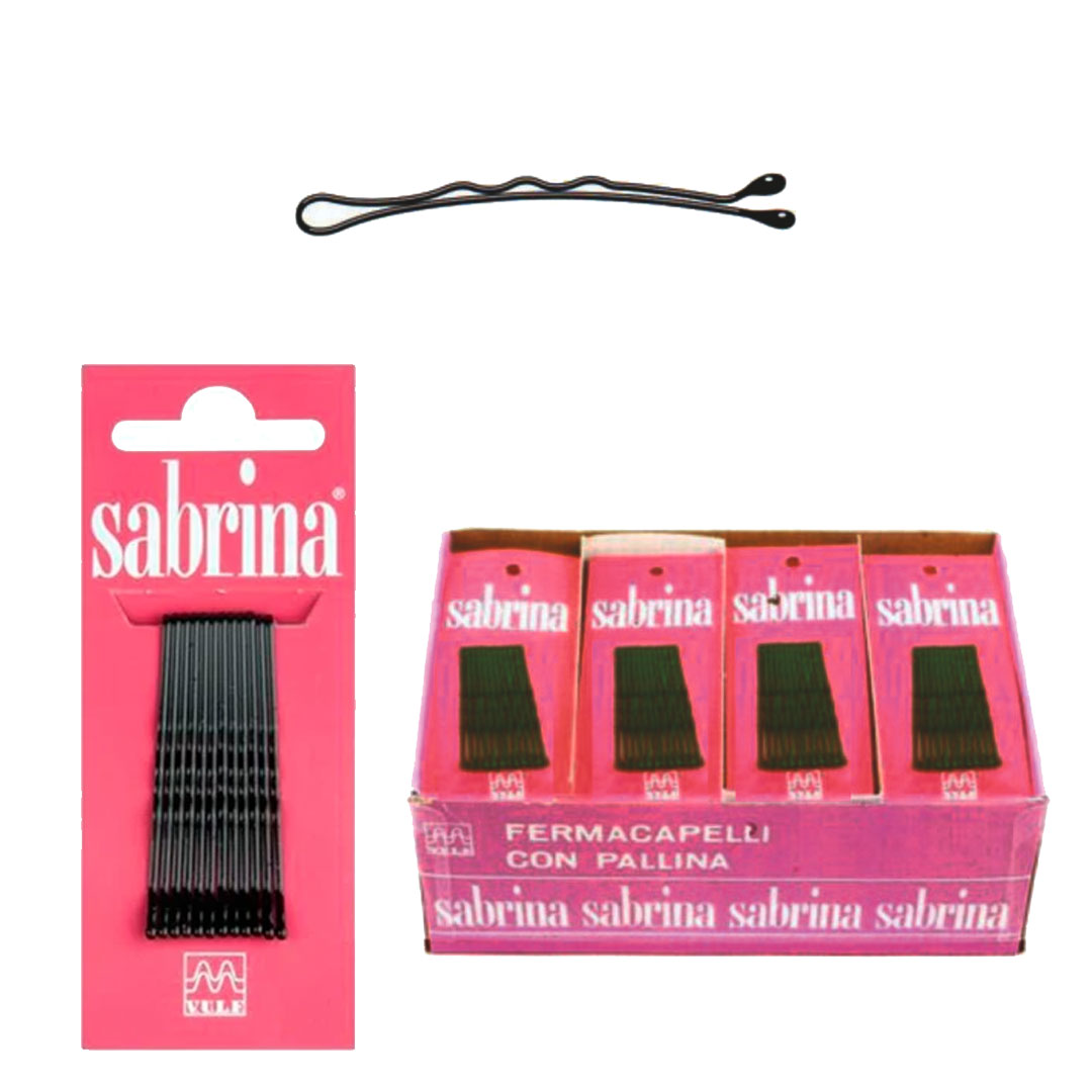 Sabrina travessão frizete preto pequeno 1 caixa com 72 sachet de 12un