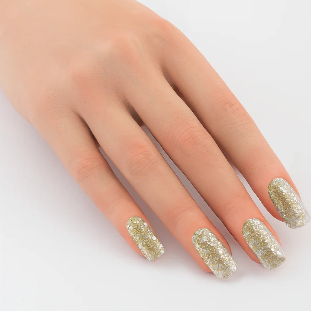 Andreia verniz gel 254 - Glitter Holográfico Dourado