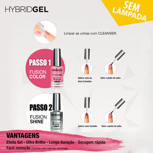 Andreia verniz híbrido de unhas fusion shine