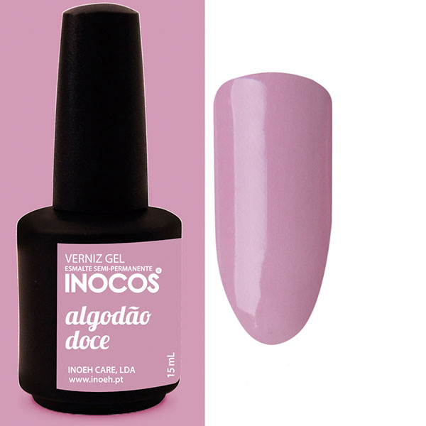 Inocos verniz gel algodão doce