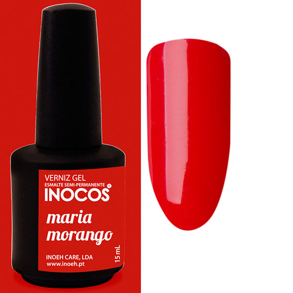 Inocos verniz gel maria morango