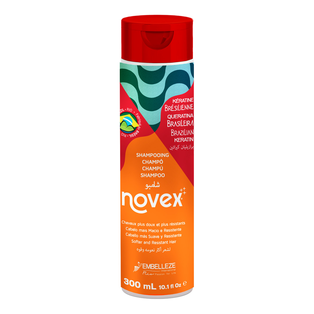 Novex Queratina Brasileira champô para cabelo brillante