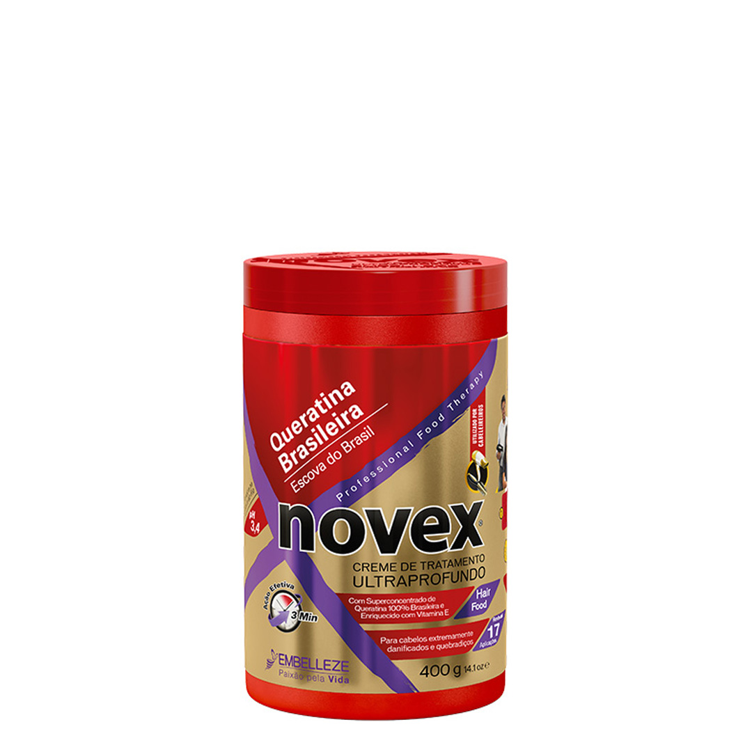 Novex Queratina Brasileira máscara de hidratação de cabelo