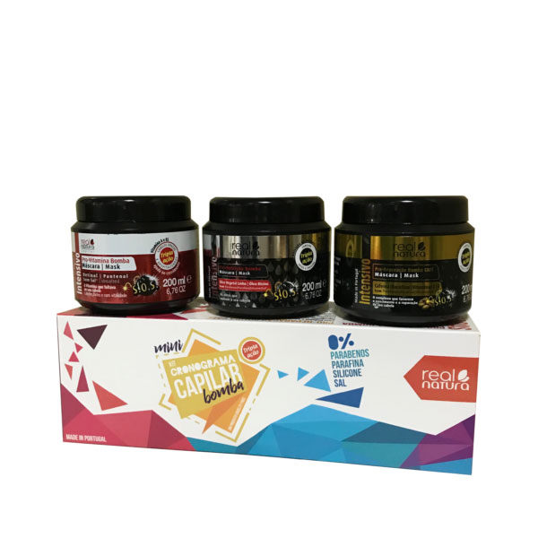 Real Natura Bomba Mini Kit cronograma capilar mini